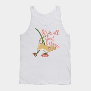 Life is all about balance (gerbil on flowers) Tank Top